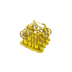 Spur H0 Fahrräder gelb 4er Pack