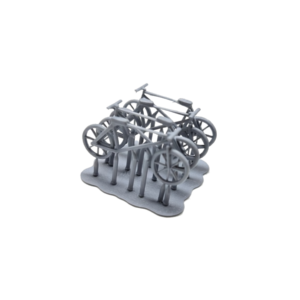 Spur H0 Fahrräder grau 4er Pack