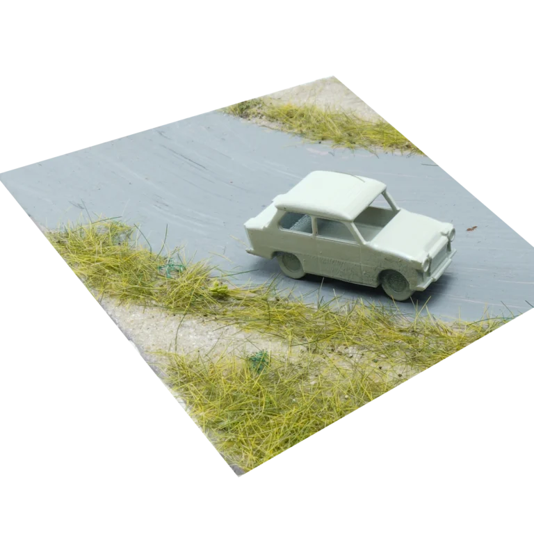 Spur H0 Trabant hellgrau lackiert