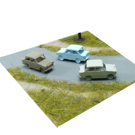 Spur H0 Trabant 3er Set lackiert