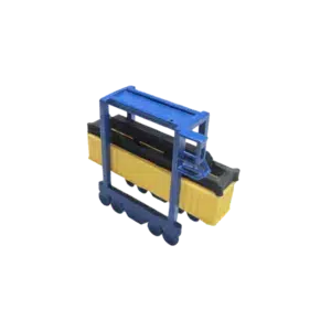 Spur Z Van Carrier blau mit Container