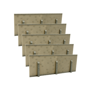 Spur N Backsteinmauer mit Stützen 5er Pack