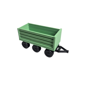 Spur H0 Traktor Anhänger grün hoch