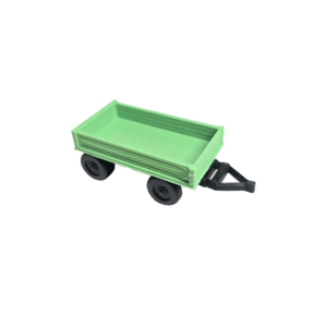 Spur H0 Traktor Anhänger flach grün