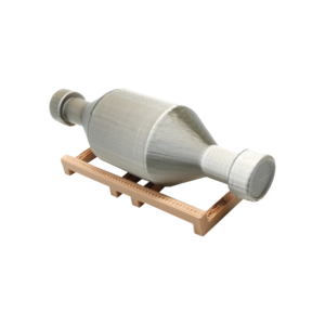 Spur H0 Boiler Bronze in Transportgestell