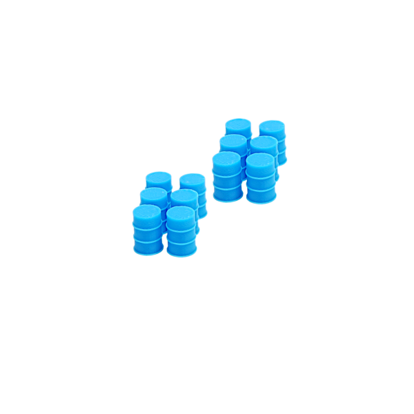 Spur H0 Fässer blau 12er Pack