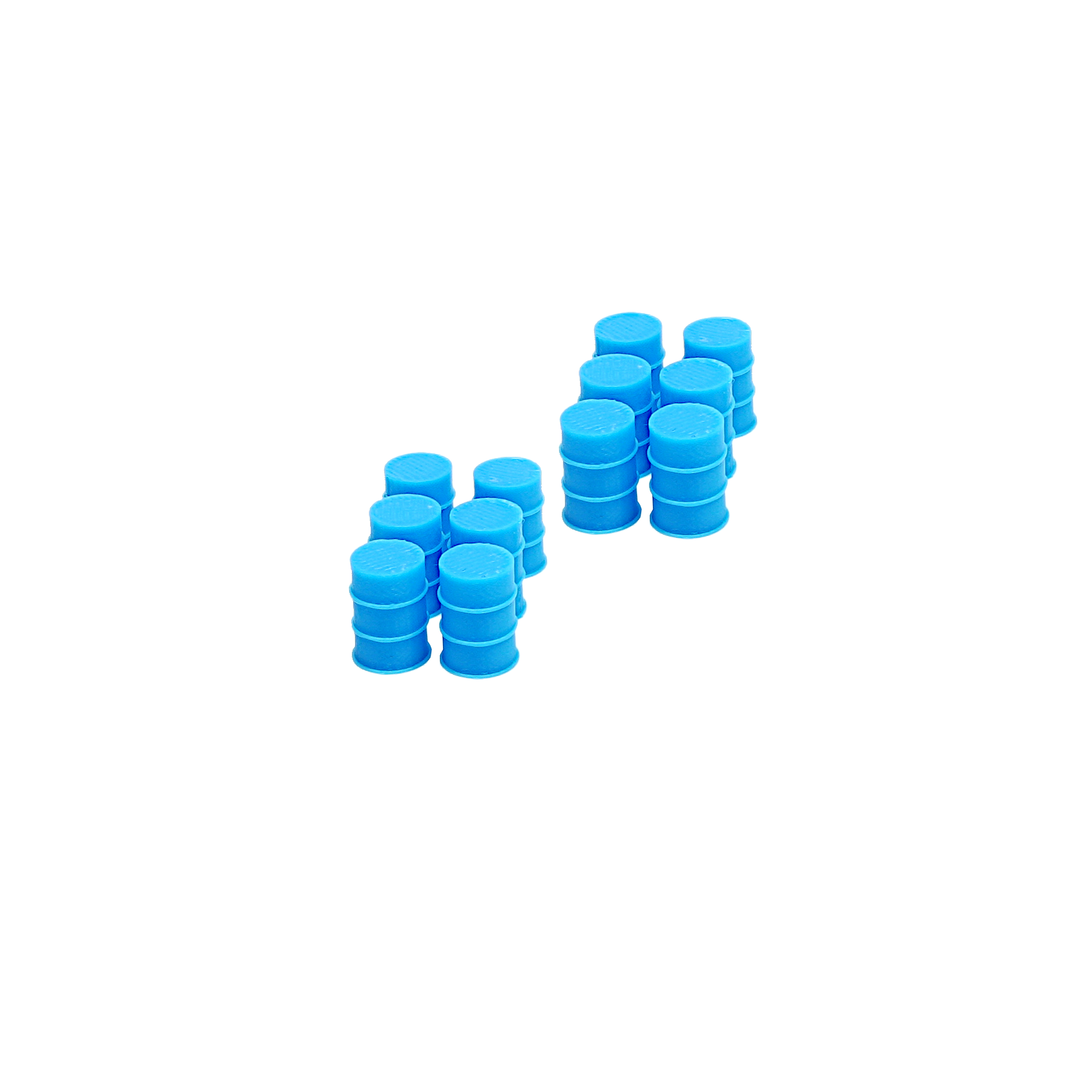 Spur H0 Fässer blau 12er Pack