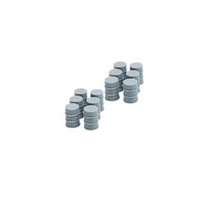 Spur H0 Fässer grau 12er Pack