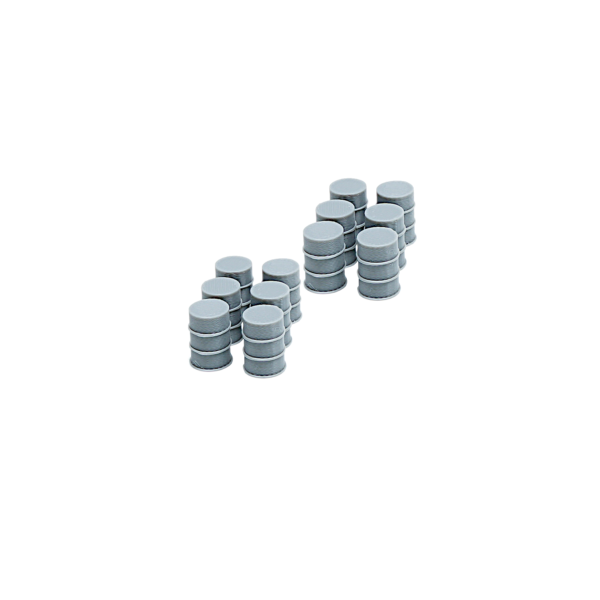 Spur H0 Fässer grau 12er Pack