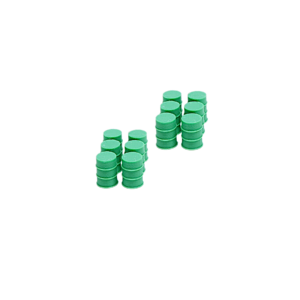 Spur H0 Fässer grün 12er Pack
