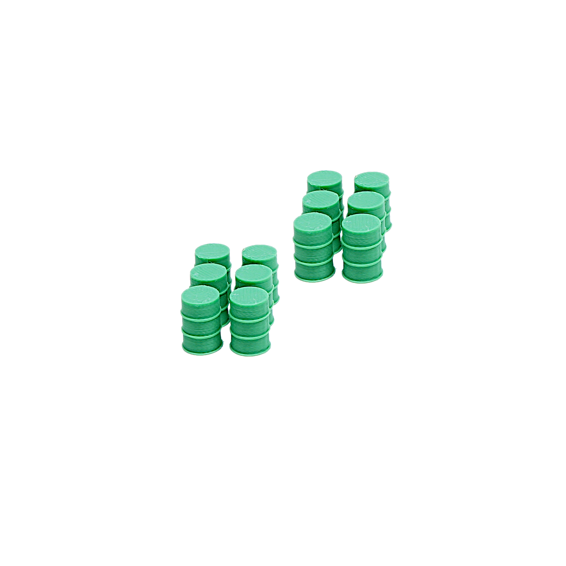Spur H0 Fässer grün 12er Pack