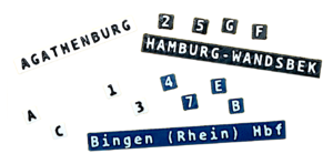 Individuelle Bahnhofsschilder Spur H0 Spur TT