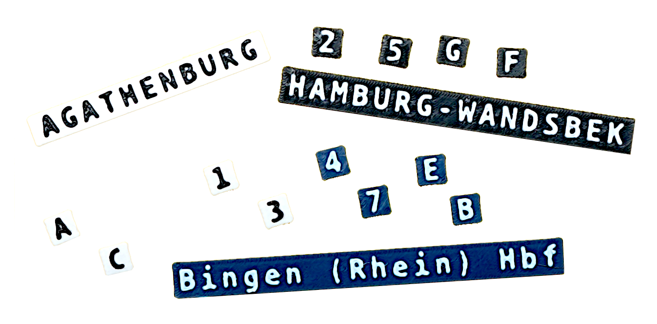 Bahnhofsschilder Konfigurator