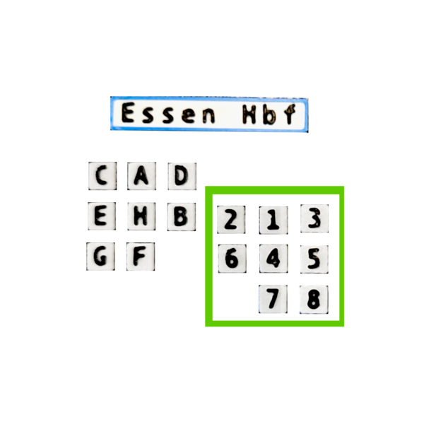 Gleisschilder Spur H0 Epoche V