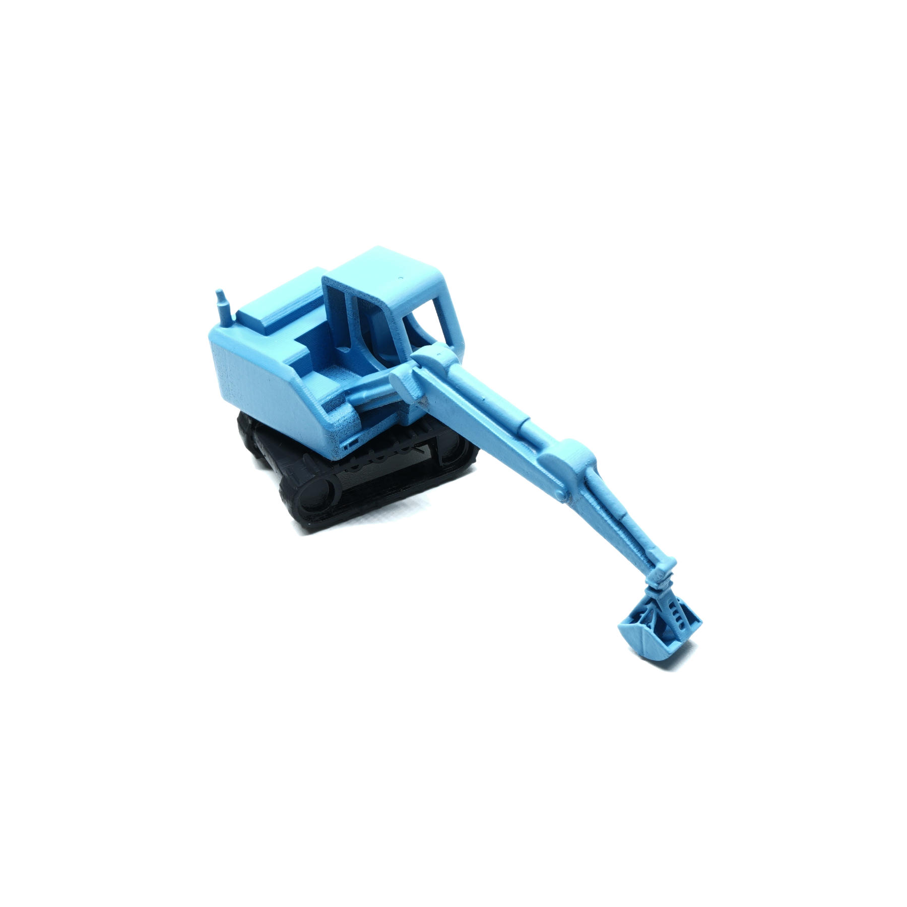 Spur N Raupenbagger in Arbeitsstellung blau