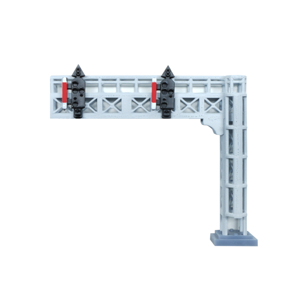 Spur N Signalausleger 2 Gleise grau grundiert Hp0