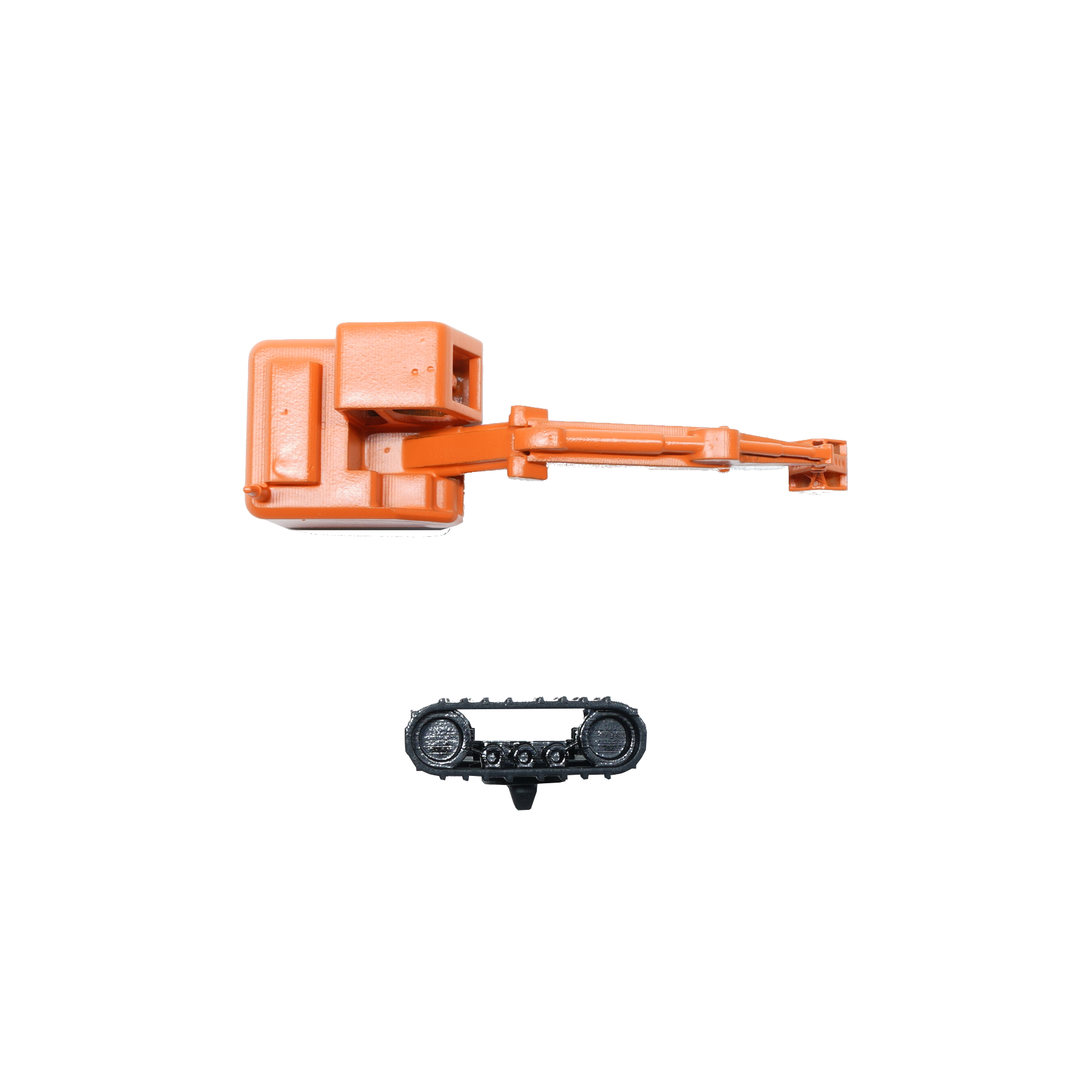 Spur TT Raupenbagger in Arbeitsstellung orange