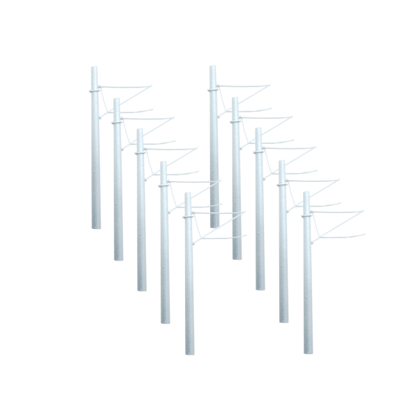 Spur N Oberleitung Mast Schleuderbeton eingleisig 10er Pack